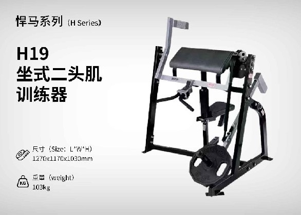 H19坐式二頭肌訓練器