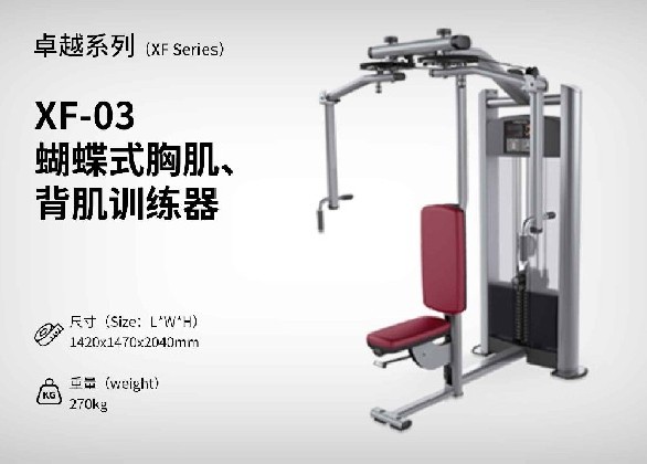 XF-03-蝴蝶式胸肌、背肌訓練器